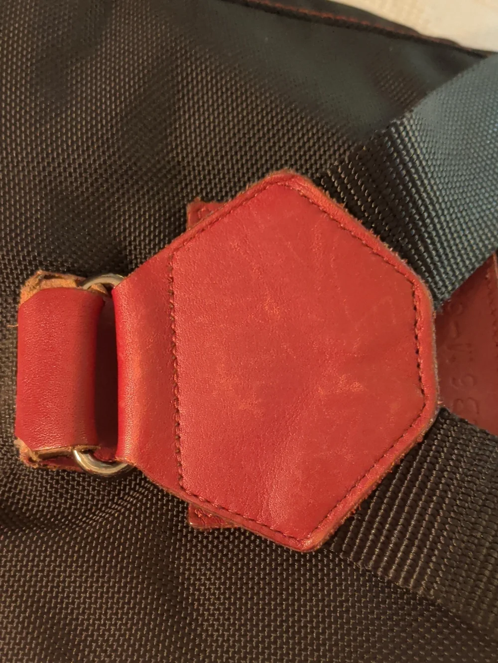 Coach Red Leather & Black Canvas Backpack - Stylish Everyday Bag
